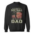 My Favorite Softball Player Calls Me Dad Vintage Fathers Day Sweatshirt