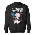 My Favorite Veteran Is My Papa Kids Veterans Day Sweatshirt