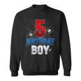Five 5Yr Boys Spider Web Happy 5Th Birthday Boy 5 Years Old Sweatshirt
