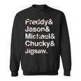 Freddy Jason Michael Horror Film Character List Sweatshirt