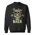 Freedom Biker Motorcycle Rider Skull Skeleton Sweatshirt