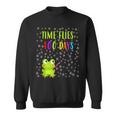 Frog Fly Time Flies 100 Days 100Th Day Of School Students Sweatshirt