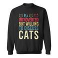 Cat Shy Person Cat Lover Introvert Cat Sweatshirt