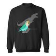 Dinosaur T-Rex Shadow Dutch Blue Peach Faced Lovebird Sweatshirt