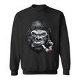Monkey Cigar Gorilla Smoking Cigarette Sweatshirt