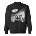 Raccoon Ufo Alien Selfie Photo Of Raccoon With Ufo Sweatshirt