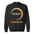 Total Solar Eclipse I Blacked Out April 4Th 2024 Stars Sweatshirt