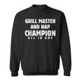 Vintage Grill Dad Grilling & Nap Lover Father's Day Sweatshirt