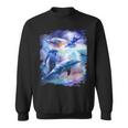 Galaxy Dolphin Dolphins In Space Sweatshirt