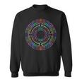 Geometric Shapes Colorful Circle Pattern Sacred Geometry Sweatshirt