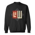 Geometrisches Sweatshirt Schwarz mit stylisiertem Buchstaben-Design