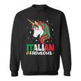 Girl Italian Italy Flag Unicorn Women Sweatshirt