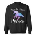 This Girl Loves Horses Equestrian Ridingn Girl Kid Women Sweatshirt