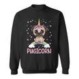 Girls Pugicorn Pug Unicorn Lover Sweatshirt