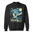 Goat Star Gazer Artistic Van Gogh Style Starry Night Goat Sweatshirt