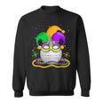 Golf Wearing Jester Hat Masked Beads Mardi Gras Player Sweatshirt