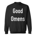 Good Omens Schwarz Sweatshirt mit Weißer Schrift Unisex, Engel & Dämon Design