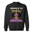 Grandma Of The Birthday Princess Melanin Afro Unicorn Cute Sweatshirt