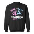 Großvater Sweatshirt Pink or Blue, Grandpa Loves You für Geschlechtsenthüllung