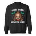 Guess What Reindeer Butt & Boys Ugly Christmas Sweatshirt