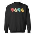 Guitarist Guitar Pick Vintage Retro Music Band Musician Sweatshirt