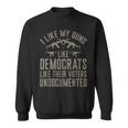 I Like My Guns Like Democrats Like Their Voters Undocumented Sweatshirt