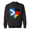 Halb Schottisch Halb Deutsch Ein Coole Flaggen In Liebe Herz Sweatshirt