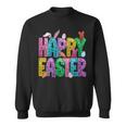 Happy Easter Bling Bling Sayings Egg Bunny Sweatshirt