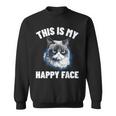 This Is My Happy Face Cat With Grumpy Face Cat Lover Sweatshirt