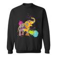 Happy Holi Couleurs Inde Printemps Hindou Elephant Holi Sweater e