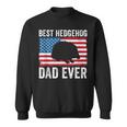 Hedgehog Dad American Flag Hedgehog Lovers Owners Men Sweatshirt