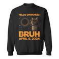 Hello Darkness Bruh Cat Lover Solar Eclipse April 08 2024 Sweatshirt