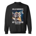 Hello Darkness My Old Friend Solar Eclipse April 08 2024 Cat Sweatshirt
