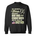 Hero Wears Dog Tags Combat Boots Proud Military Brother Sweatshirt