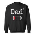 Herren Lustigesater-Trikot Geschenk Füräter Papa 3 Low Battery Sweatshirt