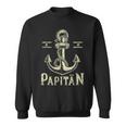 Herren Papa Seemann Schiffsanker Papitän Nautisch Sweatshirt