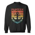 Herren Papa Wortspiel Kapitänatertag Papitän Sweatshirt