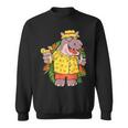 Hippo In Hawaiian Outfit And Shades Vacation Sweatshirt