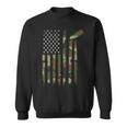 Hockey American Flag Camo Us Patriotic Hockey Player Sweatshirt