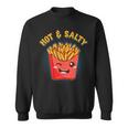 Hot & Salty Winking French Fries Flirtatious Lover Fast Food Sweatshirt