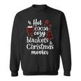 Hot Cocoa Cozy Blankets & Christmas Movie Xmas Sweatshirt