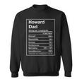 Howard Dad Nutrition Facts Fathers Day Michigan Sweatshirt