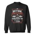 Hutson Blood Runs Through My Veins Vintage Family Name Sweatshirt