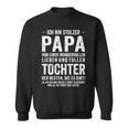 Ich Bin Stolzer Papa Einer Wundervoll Tochter Father's Day Long-Sleeved Sweatshirt