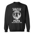 Ich Habe Zwei Titel Angler Papa Angeling Father's Day Sweatshirt