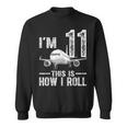 I'm 11 This Is How I Roll Airplane 11 Year Old Birthday Boys Sweatshirt