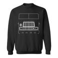 International Harvester Vintage Big Rig Truck White Outline Sweatshirt