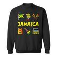 Jamaica Icons Jamaican Flag Love Reggae Guitar Maracas Sweatshirt