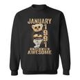 January 1991 33Th Birthday 2024 33 Years Of Being Awesome Sweatshirt