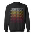 Johnson Retro Wordmark Pattern Vintage Style Sweatshirt